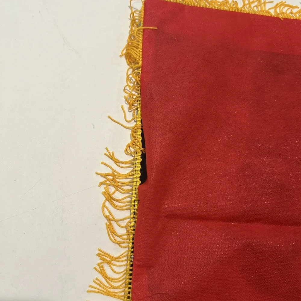 NEAT OLDER VTG BLACK FELT BANNER 